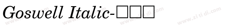 Goswell Italic字体转换